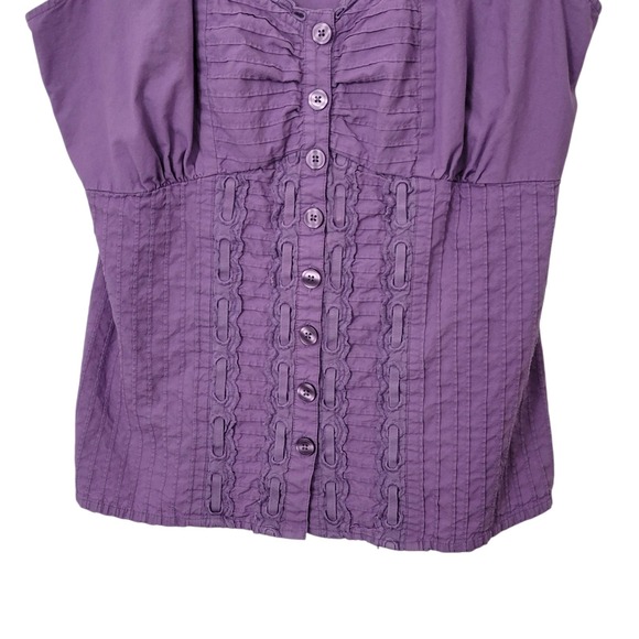 Vintage Y2K Babydoll Tank Top Large Button Front Coquette Fairy Grunge Soft Girl - Picture 5 of 11